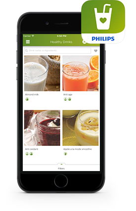 Philipsova aplikacija za zdrave napitke