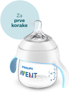 Lončki za navajanje na samostojno pitje Philips Avent za starost približno štiri mesece