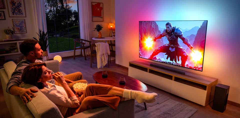 Funkcija filmov na televizorjih Ambilight