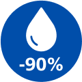 Ikona za 90 % manj maščob